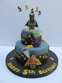 2 tier Batman Cake